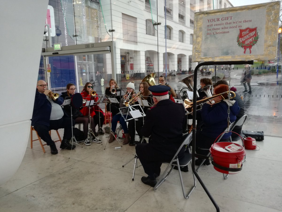blackburnbusco's tweet photo. We have some lovely guests in the Blackburn bus station, the salvation army band playing Christmas carols🎄🎄🎄👏 https://t.co/nzgaWEB6EK