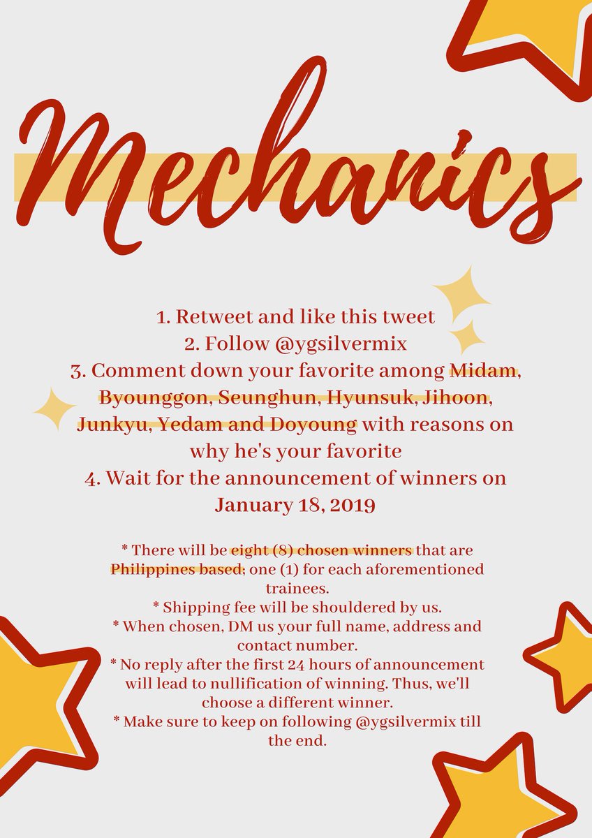 ygsilvermix's tweet photo. [PH GA] Hi Treasure Makers! We are a new support group for our 7 Treasures, the Silver Boys and Mixnine Trio. To start off, we will be giving away numerous unofficial merchandise for 7 lucky Filipino Treasure Makers. 

Please support us and Good Luck!

#YG_TREASURE_BOX #YG보석함 https://t.co/3Q0SbitZ3F