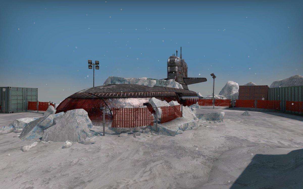 nifty_san's tweet photo. This is my attempt to create an American research station. I hope @FMPONE agrees that I may use his submarine model!?๐
#leveldesign
#csgo_dev
#csgo https://t.co/uA37mx1HY0