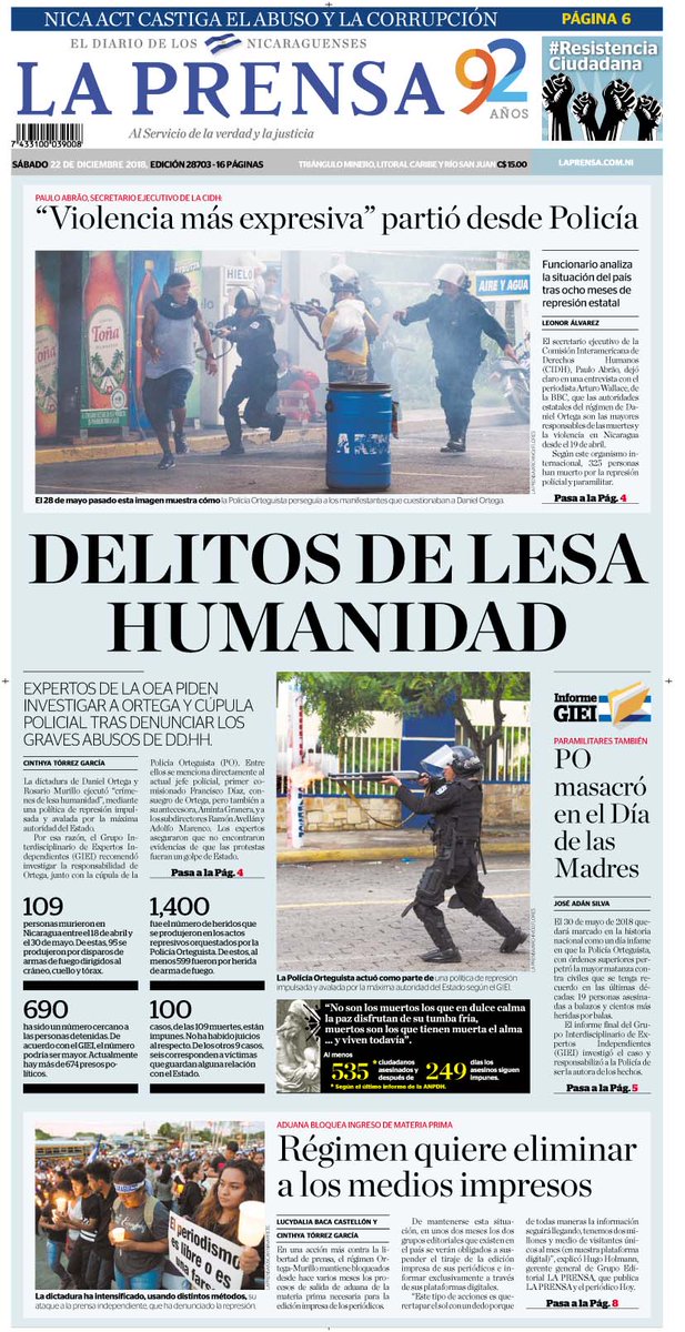 laprensa's tweet photo. ¡Buenos días! Esta es nuestra portada para este sábado. Recordá que toda la información la podés encontrar en >> https://t.co/Lyz3j2Jyn6 https://t.co/xBAkme9GFv
