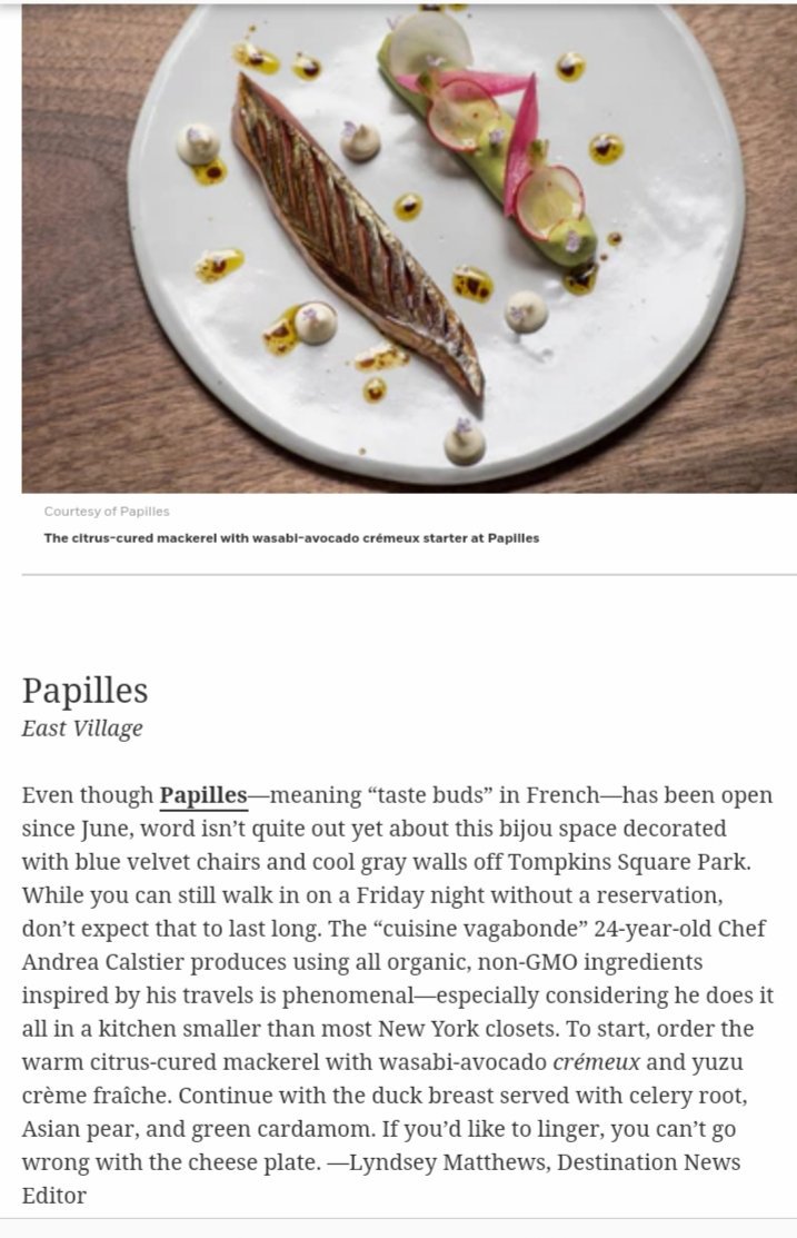 OLIVERThierry3's tweet photo. AFAR media New-York déclare Papilles parmi les meilleures  ouvertures de restaurants en 2018.👨‍🍳🍽❤ https://t.co/YNu8jxiKt9