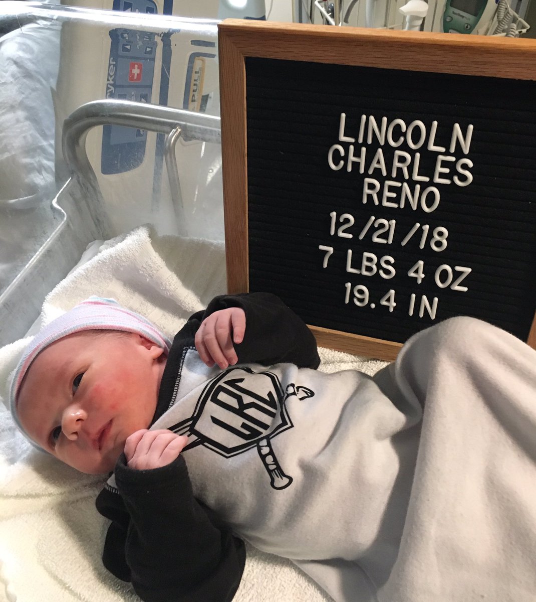 Tiger Spotlight:
Lincoln Charles Reno
 7lbs 4ozs
Bats-R, Throws-R
Catcher/1st baseman