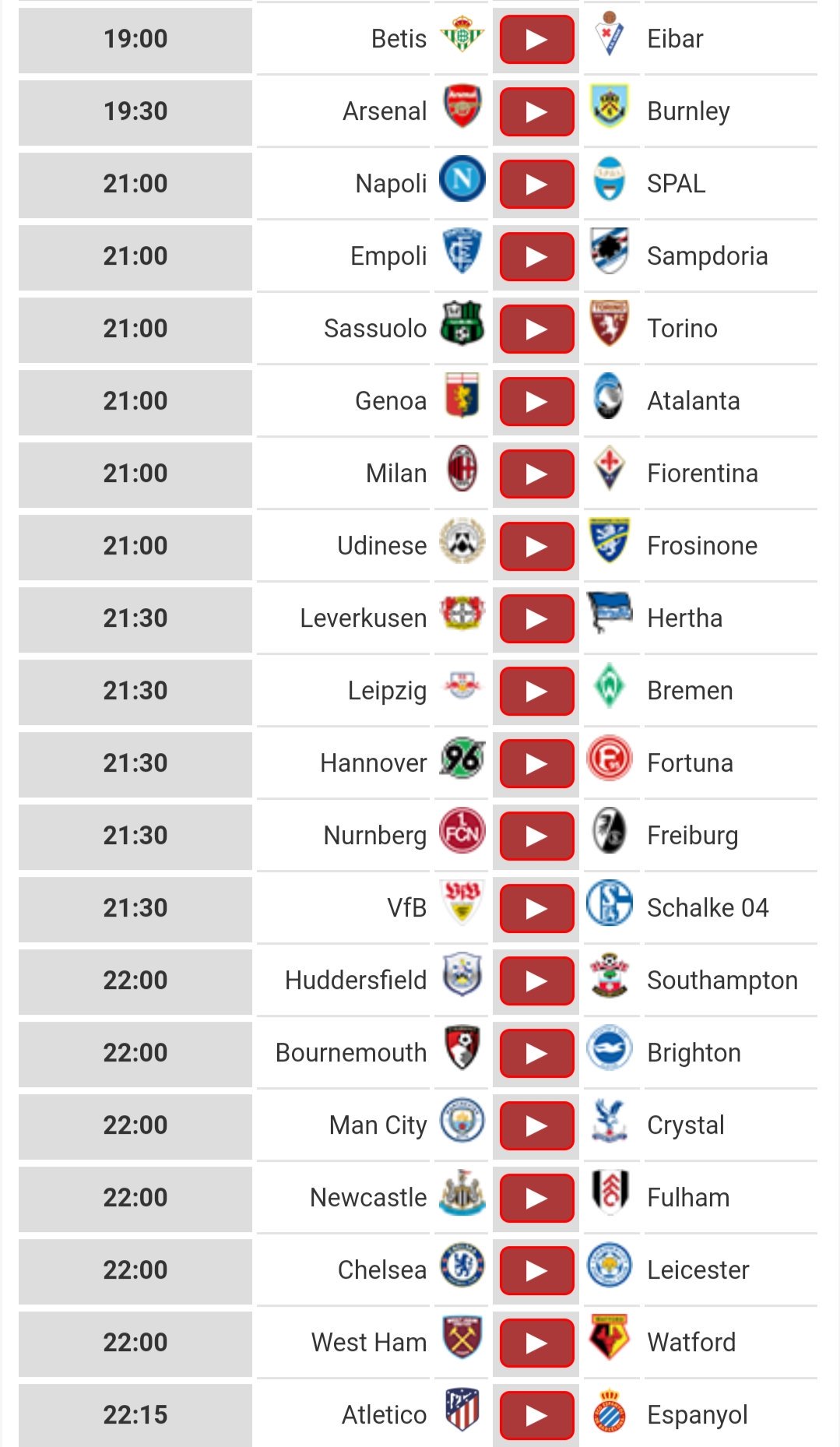 X 上的Live Football in 👉 TVBaL24：「Schedule football matches today live stream in link free HD 👉 