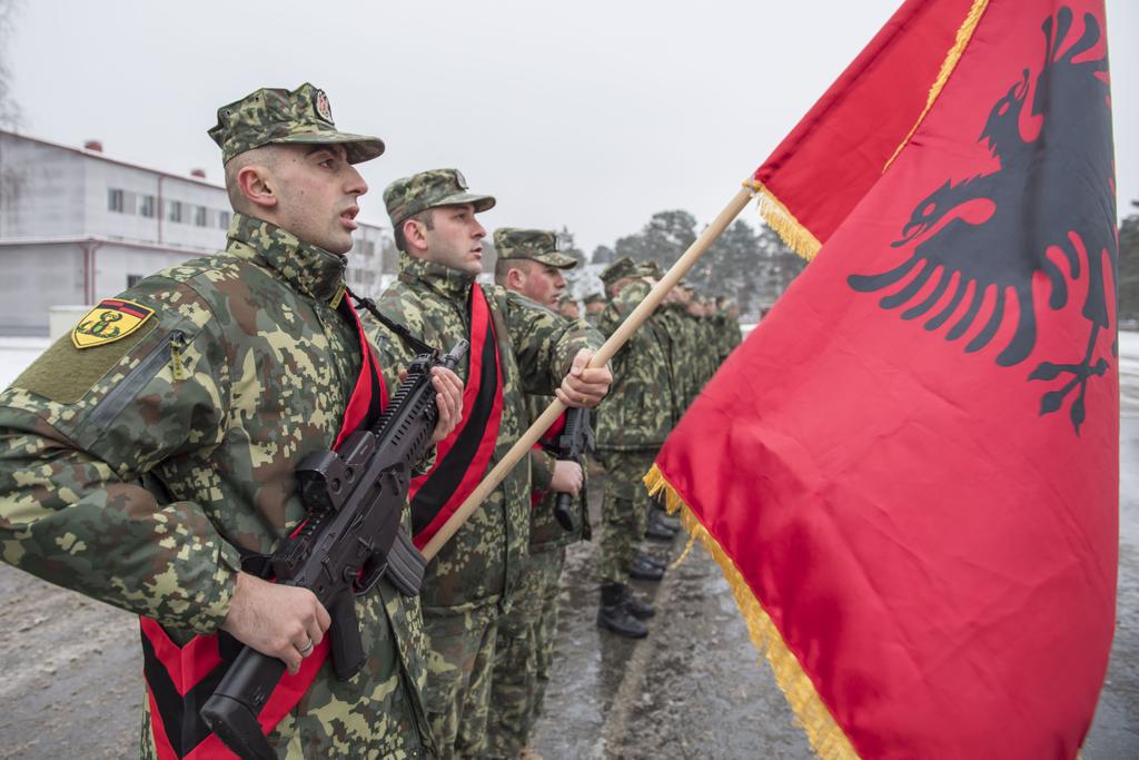 NATO eFP Battle Group Latvia auf Twitter: "Today #eFP BG LVA said good bye to the Albanian contingent and welcomed the new contingent in a transfer of authority ceremony held today at