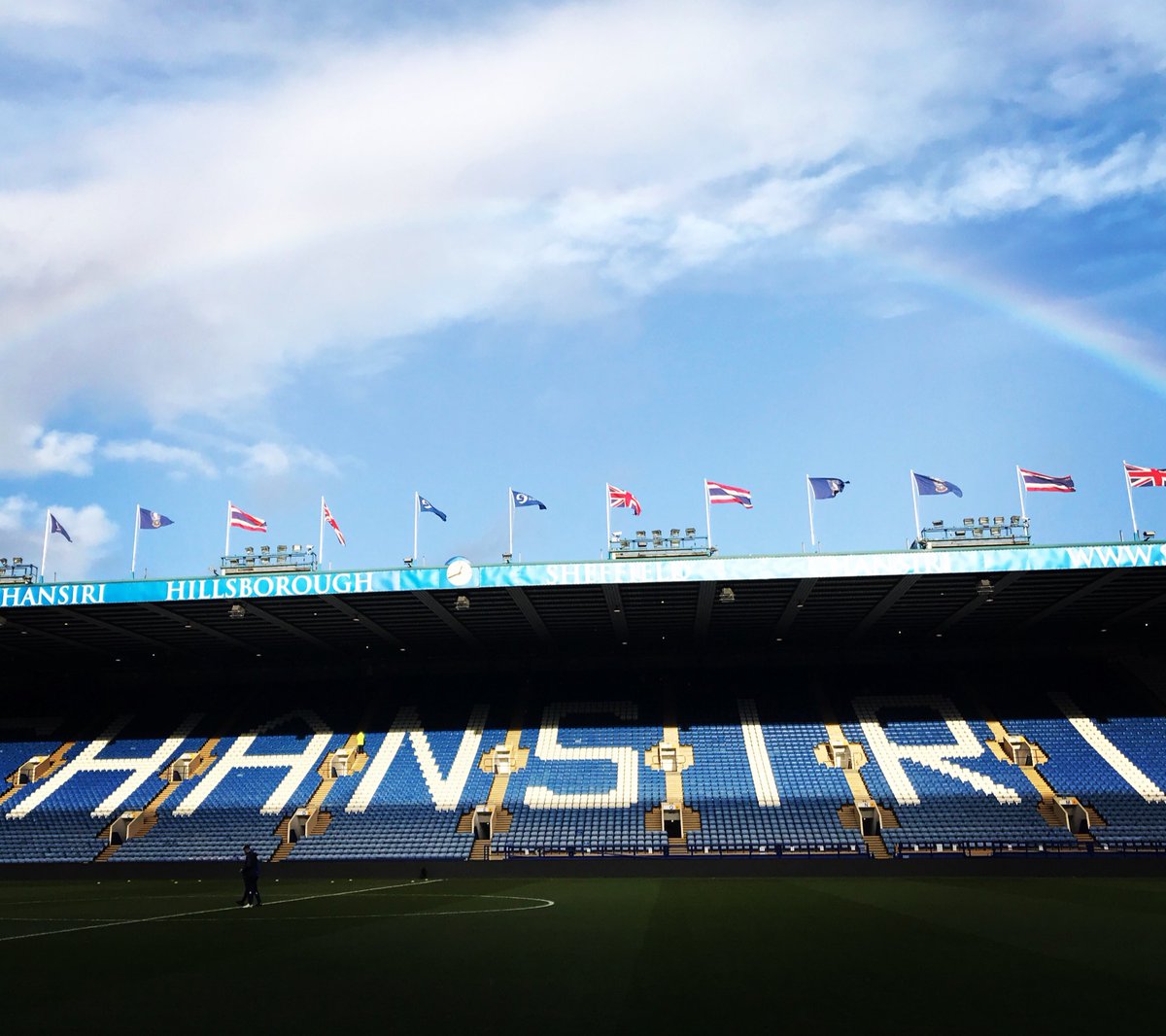 🌈 over the North Stand... Kick-off just two hours away #swfcLIVE