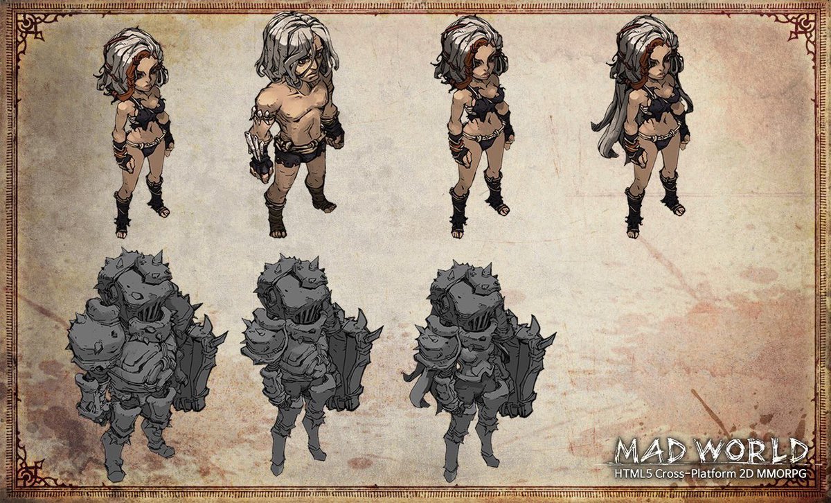 MAD WORLD MMORPG on X: #gamedev #MMORPG #HTML5 #madewithspine  #characterdesign MMORPG MadWorld's NPCs it can play on PC,Mobile   / X