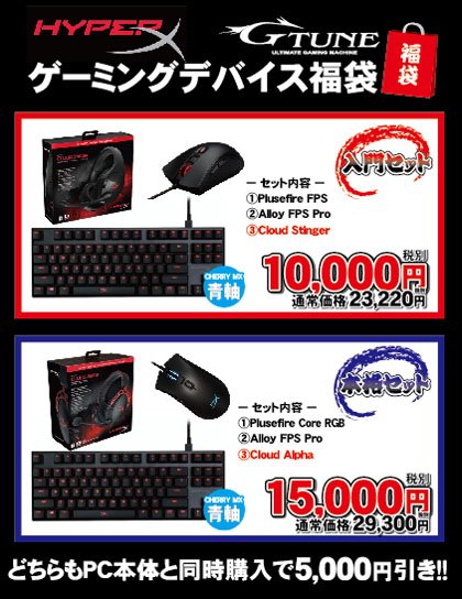 Twitter पर Akiba Pc Hotline ゲーミングデバイス福袋 を24日 月 25日 火 に販売 G Tune Garage T Co V4joxixotp