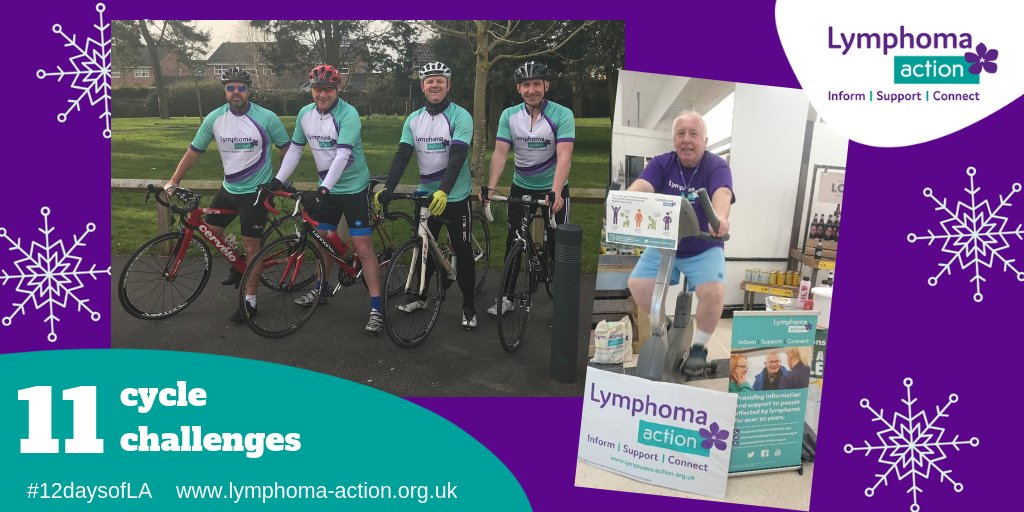LymphomaAction's tweet photo. On the 11th day of Christmas our fundraisers gave to us...11 cycle challenges!
We're grateful to everyone who takes on a challenge with us to help people affected by #lymphoma π #12daysofLA #12daysofChristmas #TeamLymphoma #Cycle https://t.co/YH5UoJhtwa