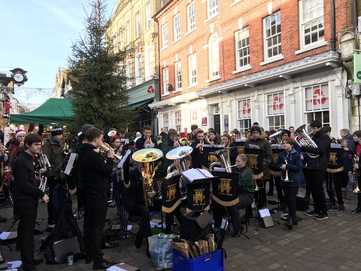 winchestertoday's tweet photo. Hampshire Youth Band getting some great reaction this lunchtime! https://t.co/DkwESbUa0s