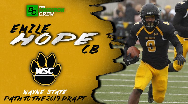 Gridiron_Crew's tweet photo. Scouts, Coaches, and GMs, here are the reasons why you should pay close attention to 2019 Draft Prospect, Emile Hope (@BeenHadSauce), a CB from @WayneStFootball! #NFLDraft #DraftProspect #NFL #CFL #AAF #Football

Read our Interview: https://t.co/diCickOsNT https://t.co/ToB2Af8Qel