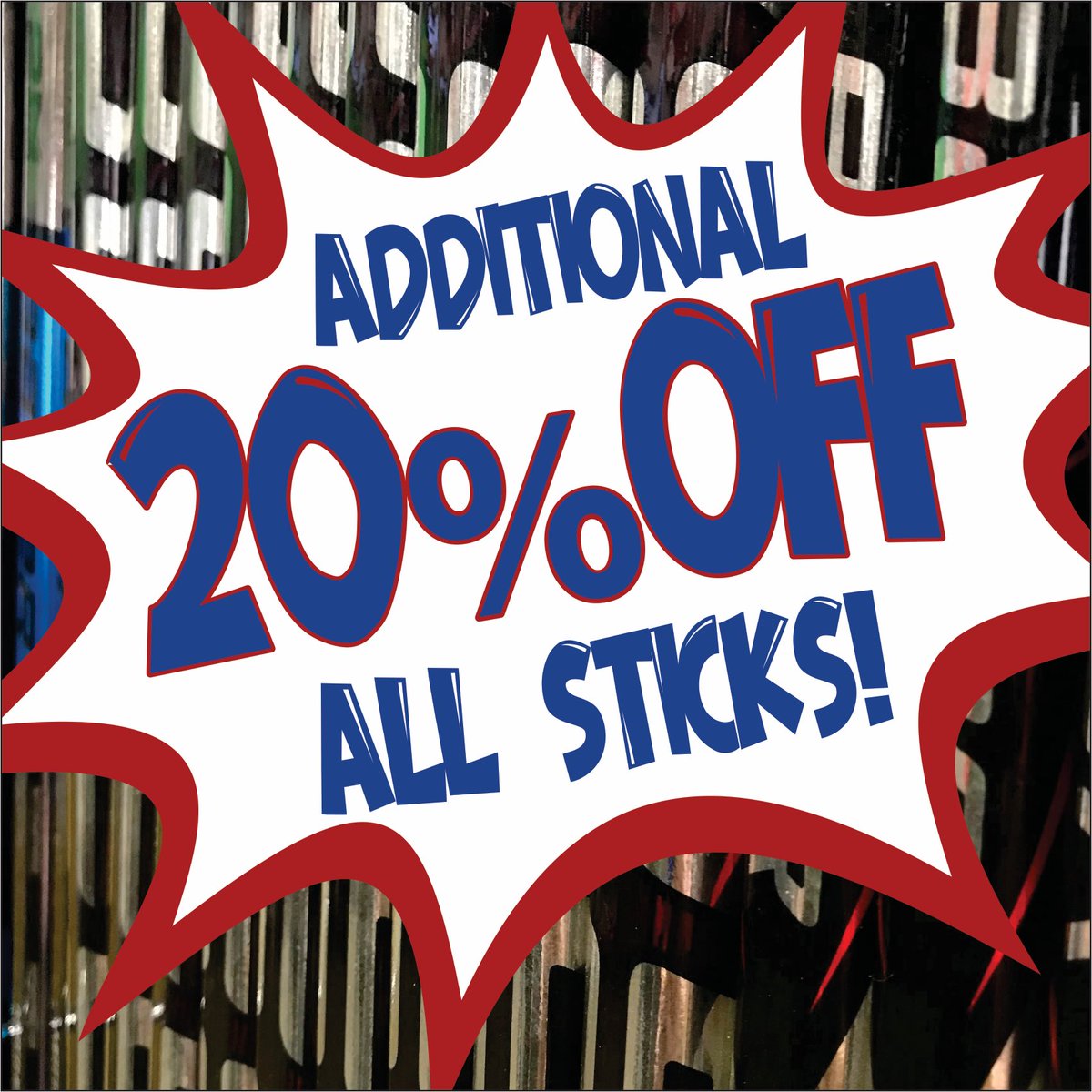 Need a new  stick or 2 or 3? #supersticksaturday  in store today only 10am-4pm #lastminutegiftidea #shoplocal #shopreddeer #WeAreHockey