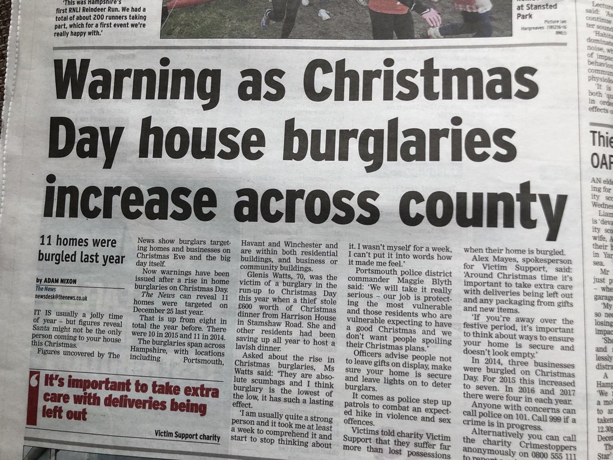 Really happy with my FOI story in @portsmouthnews today! #Christmas