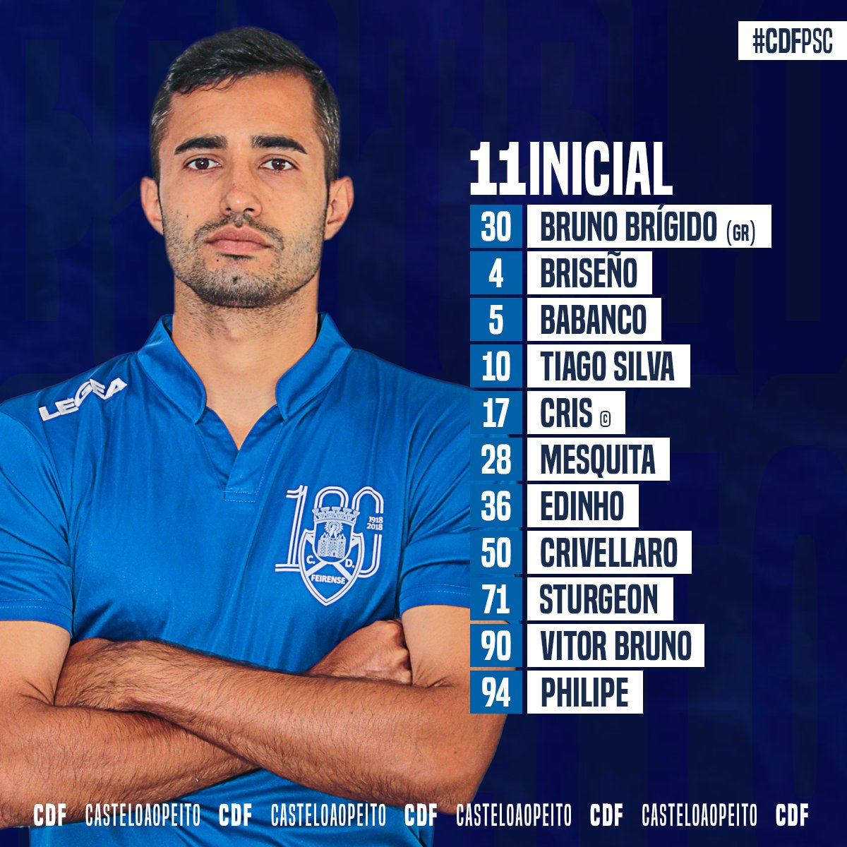 cdfeirensesad's tweet photo. Estes sรฃo os 1๏ธโฃ1๏ธโฃ craques Fogaceiros que vos vรฃo dar mais uma ALEGRIA! ๐๐
#CDFPSC #CasteloAoPeito #ForรงaBillas https://t.co/SphazYilFM