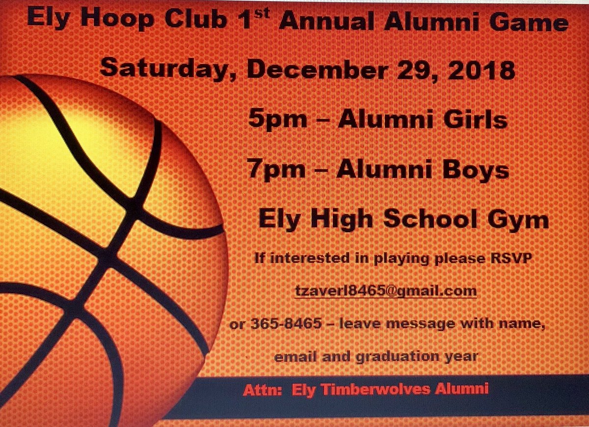 Dust off you shoes and coming play basketball.  See information below.