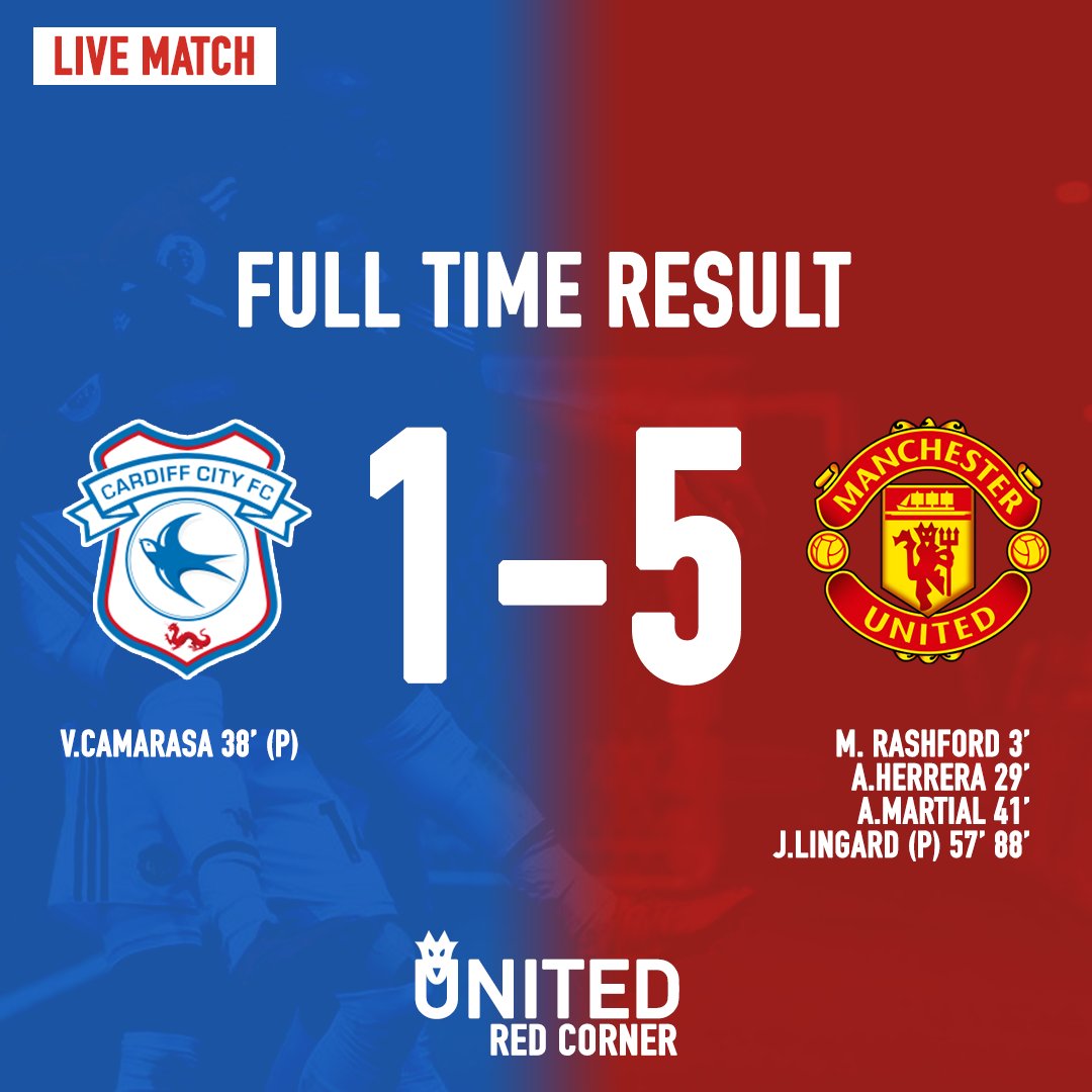 UnitedRedCorner's tweet photo. ⚽️ FT RESULT | What a way to kick things off here at United Red Corner. A emphatic win for Ole in his first game in charge, first time united have scored 5 since Fergusons last game!

🔴 What did you make of that, comment below ⬇️

#mufc #manutd #unitedredcorner #CARMUN https://t.co/jn6Cgrt99T