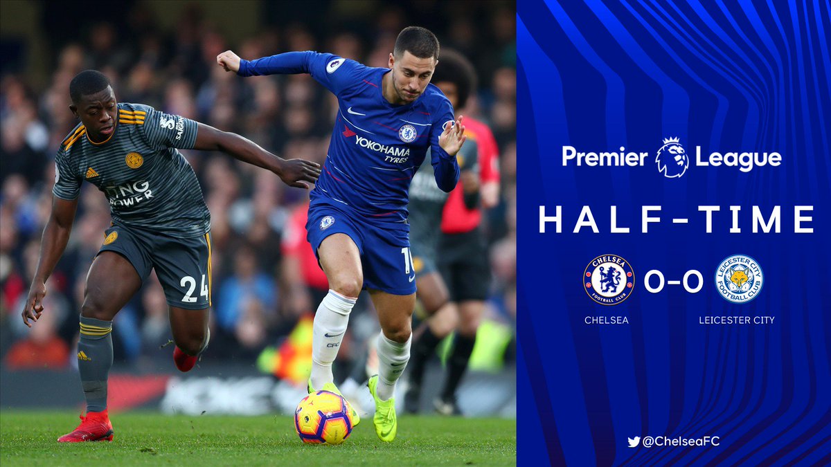 ChelseaFC's tweet image. We've had our chances but it's goalless at the break...

#CHELEI