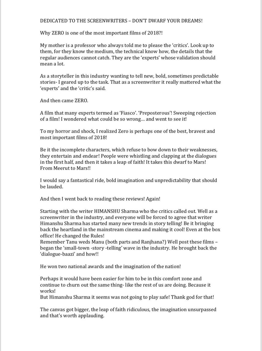 ZeeshanUniverse's tweet image. Don't DWARF your dreams. Here is the well said by @KanikaDhillon about #ZeroTheFilm directed by @aanandlrai 
@Mdzeeshanayyub @iamsrk @AnushkaSharma #KatrinaKaif