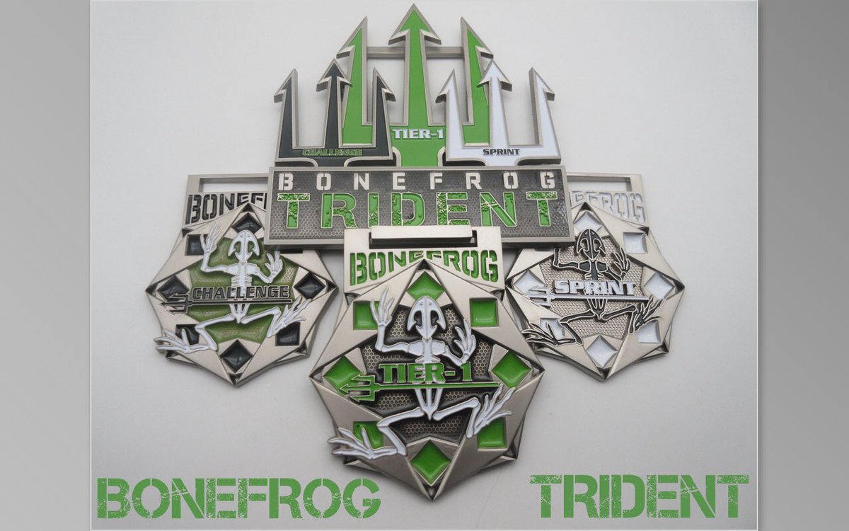 Bonefrog_'s tweet photo. The long awaited BoneFrog 2019 Trident. A definite must have for 2019!! #bonefrog #bonefrogchallenge #bonefrogchallengetraining #ocr #ocrtraining #mudrun #finishermedal #obstaclecourseracing #bonefrogtrident #bonefrog2019 https://t.co/LUMWF06Oi6