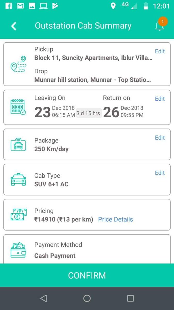 Holiday season is upon us and you might be planning to enjoy with friends and family by visiting places.

Book cabs with the app (rideally.com/app) now or call 080 4600 4600 for personalized bookings and get best drivers/cabs.