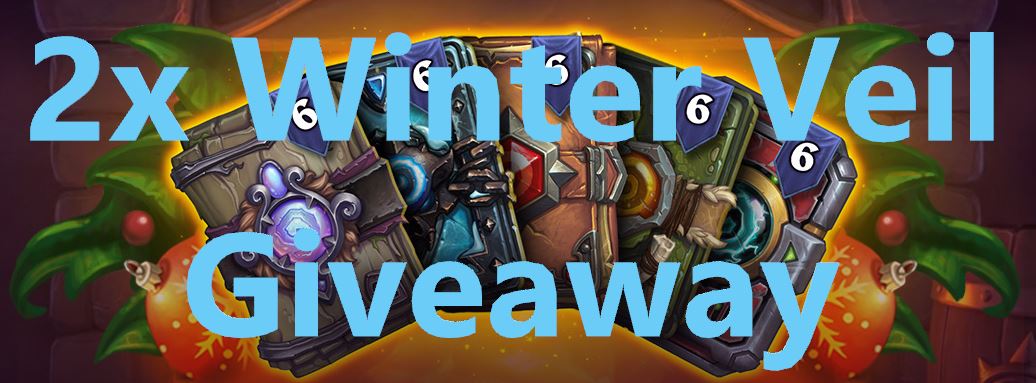 Zum Weihnachtsfest verlose ich 2 Winter Veil Bundles, die mir @hearthstone_DE für euch gegeben hat!

🎄Für die Teilnahme müsst ihr:

✅ Retweeten
✅ meinem Twitter Account folgen

🎄 Viel Glück! Ziehung ist am 26.12. um Mitternacht