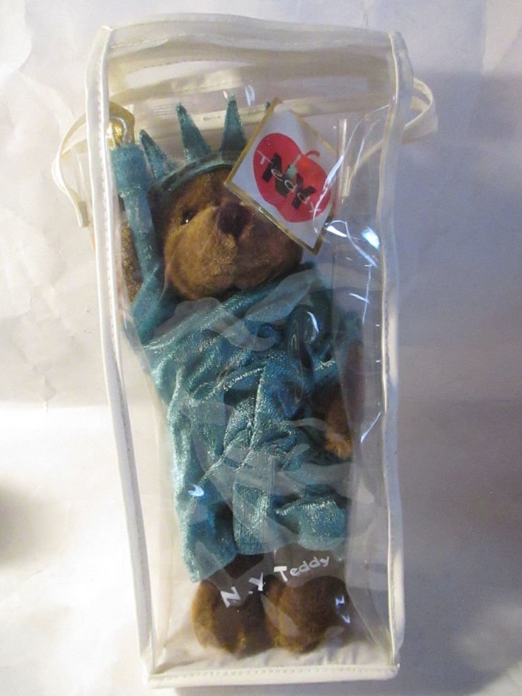 USTeddyBears's tweet photo. eBay: Statue of Liberty Lady New York City Plush Brown Teddy Bear NYC 9" J Fan 1999 https://t.co/OdAonJj3kN https://t.co/lkHzXS98eW