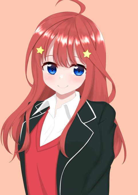 由木ヨシキ＠C106南1【n-14b】さんがTwitterに投稿した中野五月(五等分の花嫁)のイラスト。