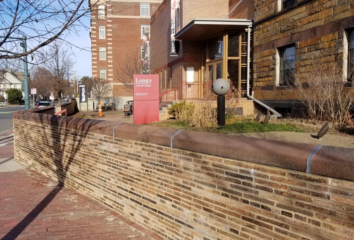OldeMohawk's tweet photo. The 1889 roman brick wall reconstruction at the #Longy School of Music in #Cambridge has been completed. The wall was dismantled &amp; rebuilt preserving as much of the orig. historic fabric as possible.  #architecture #boston #masonry #restoration #historicpreservation  #bricklayer https://t.co/wdOeL5wafn