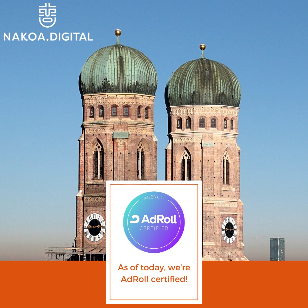 nakoadigital's tweet image. As of today we&apos;re AdRoll certified. This means we&apos;re trained and certified on the AdRoll Pro dashboard and we&apos;re able drive effective results.
#werbung #agency #agencylife #value #marketing #marketingagency #agentur #marketingagentur #digitalmarketing #munich #münchen #adroll