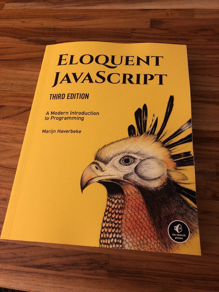 _alexandrebodin's tweet image. Just received my brand new edition of #eloquentjavascript #javascript #book #learning  so sicked !