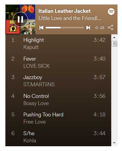 Little_Love_FV's tweet photo. To celebrate the musical output of Scotland in 2018, The Skinny have put together a lovely end-of-year playlist featuring 100 of their favourite tracks.
https://t.co/SIh9oVX0lM @theskinnymag #llfv #littleloveandthefriendlyvibes #italianleatherjacket #skinnyplaylist #playlist2018 https://t.co/7Z4qPvng0p