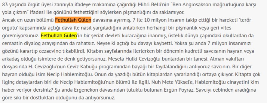muradcobanoglu's tweet image. Çağın parla(tıl/y)an ismi @cuneytozdemir&apos;in F.Gülen&apos;in hakkında &quot;idam istemiyle dava açan&quot; dönemin DGM Savcısı Yüksel&apos;e yazdığı yazı aynen şöyle; &quot;...‘terör örgütü’ kapsamında açtığı dava ile nasıl yargıladığını anlatırken herhangi bir pişmanlık veya geri vites göremiyorsunuz...&quot;