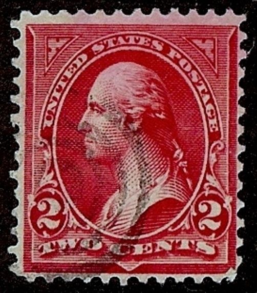 USStampSales's tweet photo. eBay: US Scott 279B 2c Washington USED F/VF LH Red Type III Fancy Bullseye 1898 USA https://t.co/EfnFXszbw3 https://t.co/k2kph0C7zm