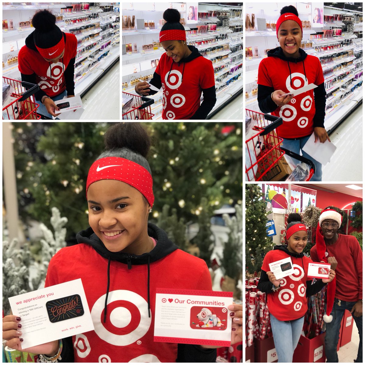 Beauty Team Member Akayla was in utter disbelief in shock when she was announced our #WorkWinGive Winner!!! #Congrats <a href="/sarah_poles/">Sarah Poles Kuo</a> @EsDotKim @TGTBarrow <a href="/hangnguyen_/">Hang Nguyen</a>