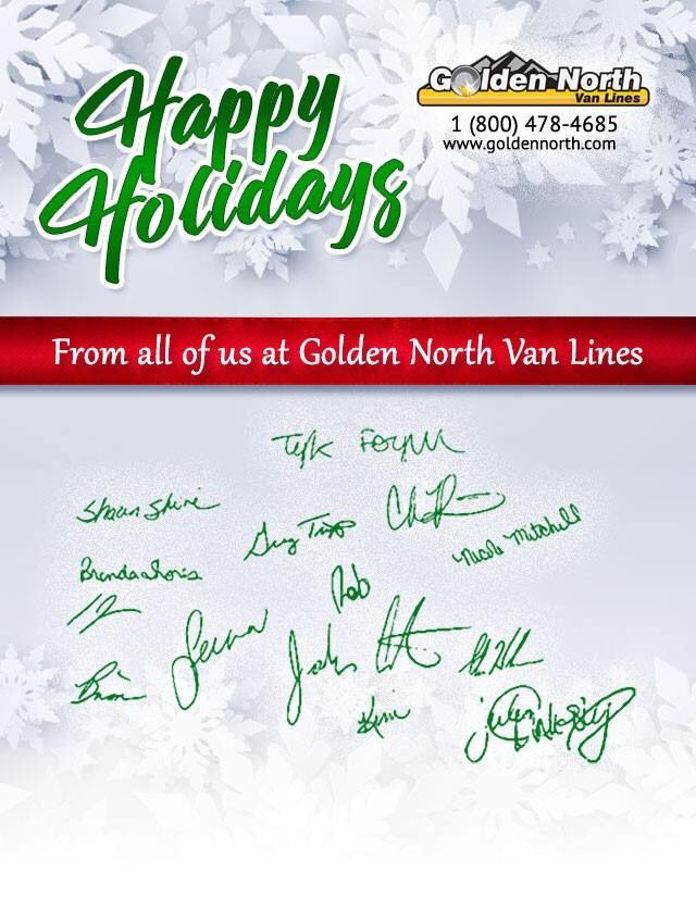 GoldenNorthVan's tweet photo. Happy Holidays from our family to yours! Wishing everyone the best this holiday season! #tistheseason #SEASONSGREETINGS ❄️ https://t.co/YvFWqhv2vG
