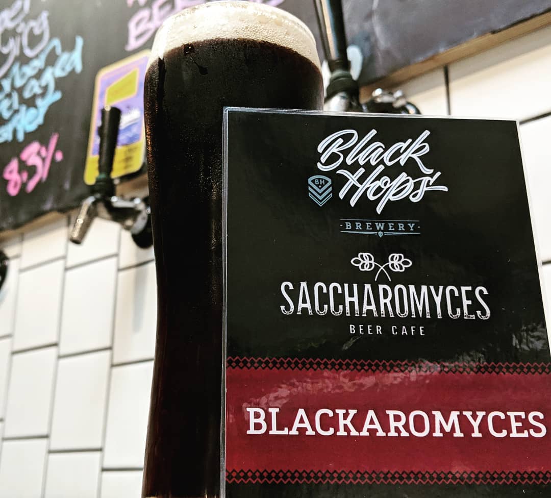 sbcbars's tweet photo. When @sbcbars meets @blackhopsbeer we make a perfect festive brew baby. A black forrest dark saison infused with organic cacao and fresh cherries #collabbeer #sbcbar #saccharomyces #fishlane #drinkgoodbeer https://t.co/AsNSDnHGAn
