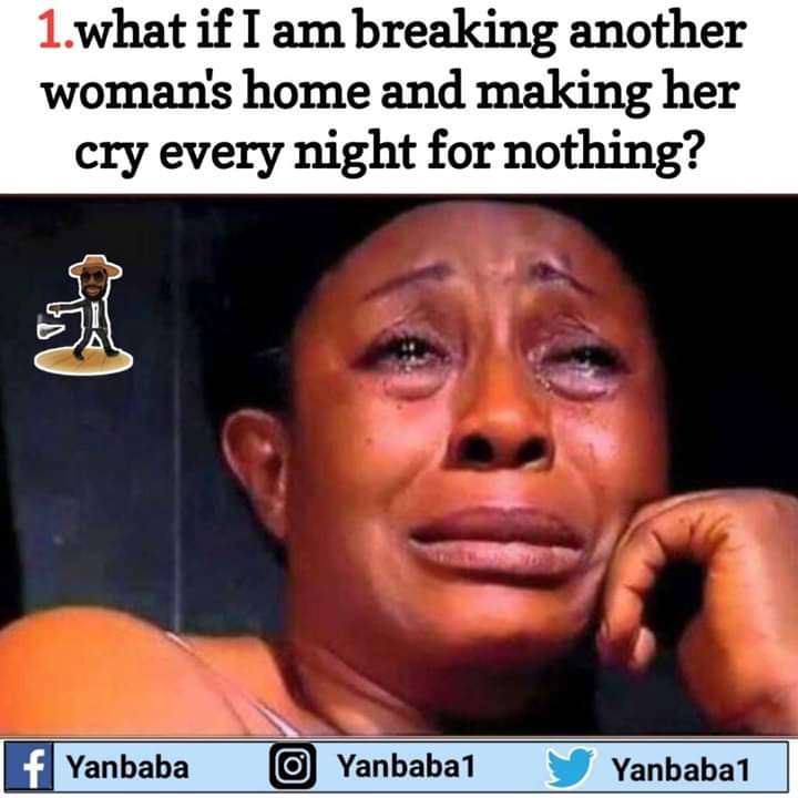 Ykontentfactory's tweet photo. Exclusive!!!. Part 1
9 QUESTIONS YOU NEED TO ASK YOURSELF BEFORE ACCEPTING TO DATE A MARRIED MAN.
#Yanbaba #memegod #creativemonster
Its a thread. https://t.co/d2iU7wy32T