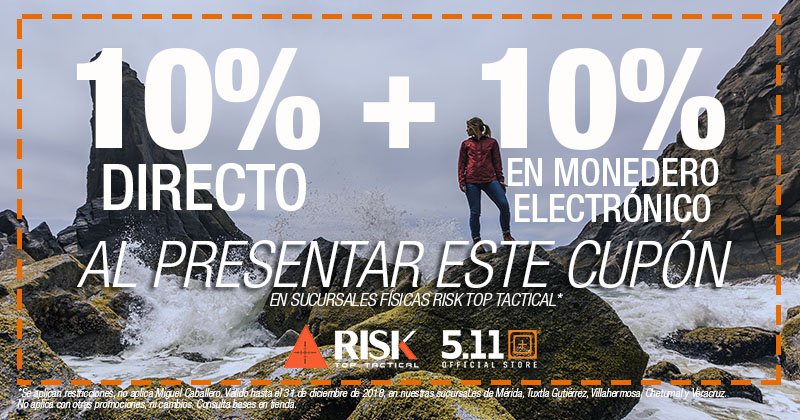 RiskTopTactical's tweet photo. Ven a alguna de nuestras sucursales Risk y muestra este cupón para hacer válido la promoción #ropatactica #511mex https://t.co/a03IJUP9Xo
