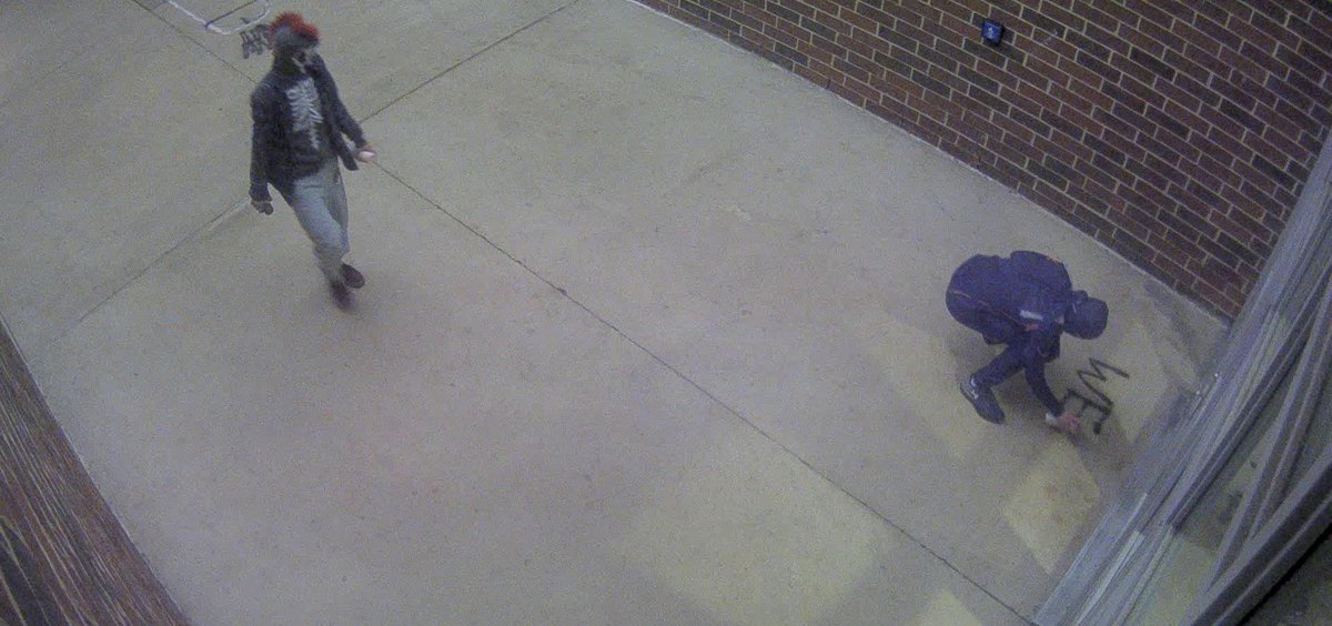 LoudounSheriff's tweet photo. #SuspectSaturday LCSO is asking for the publicβs assistance in identifying the suspects who damaged the exterior of Potomac Falls HS w spray paint. The incident occurred on Dec 14 at 2:24 am. Have info about the IDs of the suspects pls contact DFC Vess at Matthew.Vess@loudoun.gov https://t.co/W0PF2Dy3mX