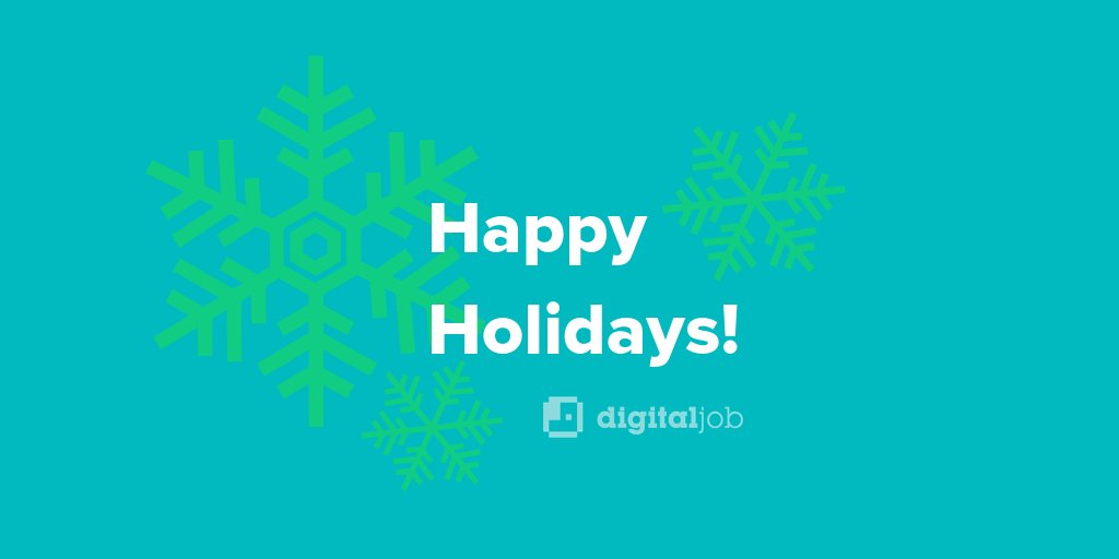 Happy Holidays from all of us at <a href="/digitaljoborg/">Digitaljob</a>! #happyholidays digitaljob.org