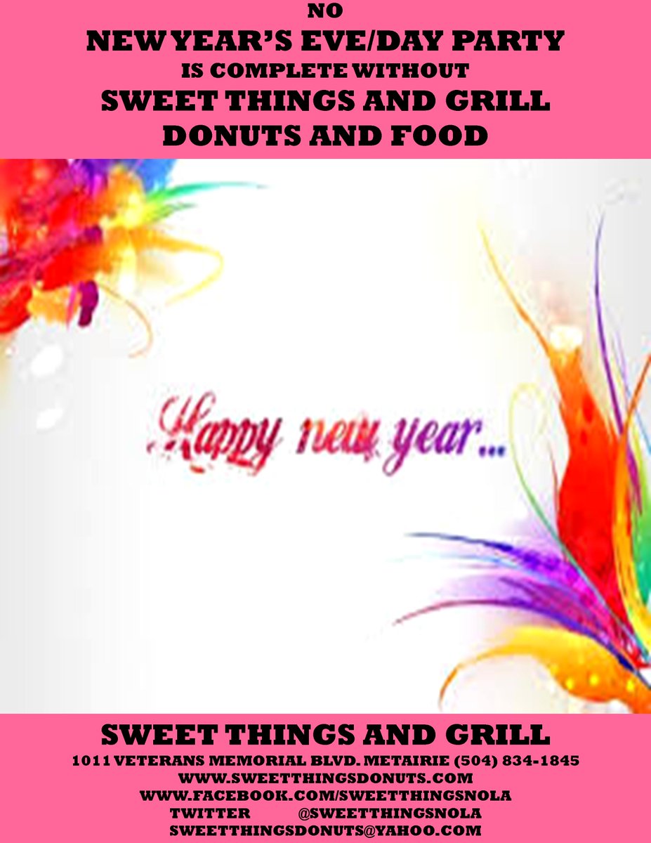 SweetThingsNola's tweet photo. We offer great food choices for breakfast, lunch, dinner, pr late night. Let us cure your hunger.
https://t.co/UuhjgL9Gy8 https://t.co/2ziEpZlZWD