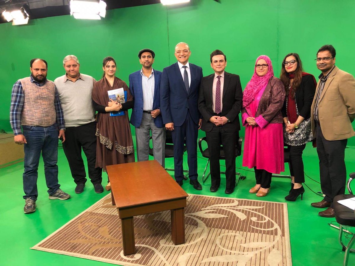 wirectspk's tweet photo. The #WIREPK Team with @UNIDO_Pakistan team was on @PtvWorld with @meezoolibra1510 in his programme #DiplomaticEnclave - on importance of enhancing #EnergyEfficiency in Industry, promoting #RenewableEnergy, enabling #WomeninRenewableEnergy as prosumers not just consumers. @UNIDO https://t.co/YFijY7NbwK