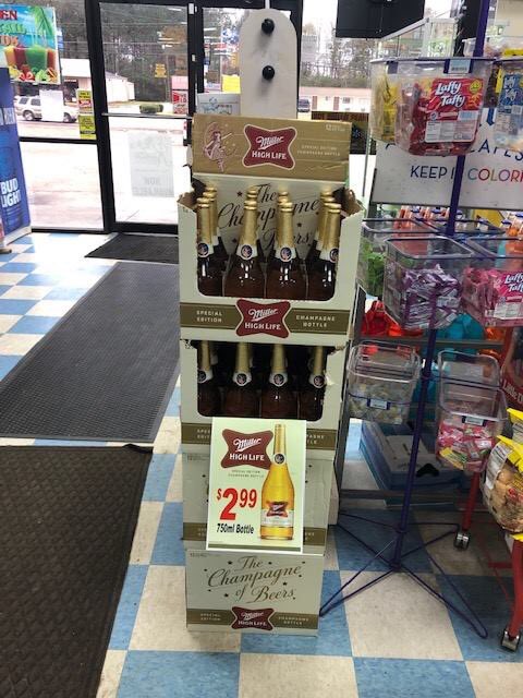 MagnoliaBevCo's tweet photo. Miller High Life 750ml. Champagne bottles are available at the The Spot in Philadelphia just in time for Christmas and New Years! #highlife #philadelphiams #champagneofbeers #thespot https://t.co/K8DqEoB9rq
