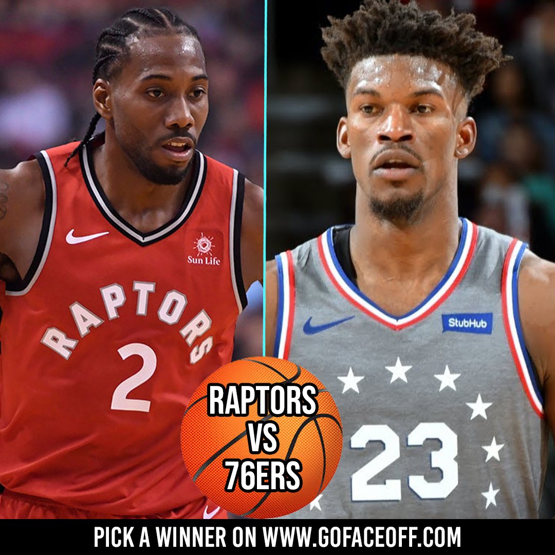 GoFaceOff_'s tweet photo. The #Raptors head to Philly to try and hold on to the #1 seed against the #76ers

Head over to https://t.co/TwiepBSB3d to place your challenges

WHO YA GOT!? https://t.co/uz8ktuB4AB
