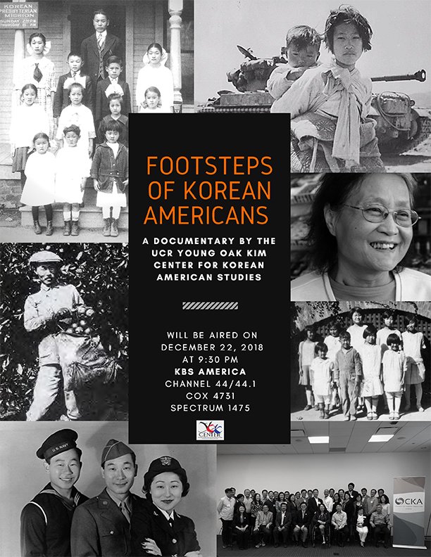 TONIGHT at 9:30 pm. 📺

Check your local listings for "Footsteps of Korean Americans," a documentary by the #UCRCHASS Young Oak Kim Center for Korean American Studies.

It will air on <a href="/KBSAmericaInc/">KBS America</a>. Channel details below!
