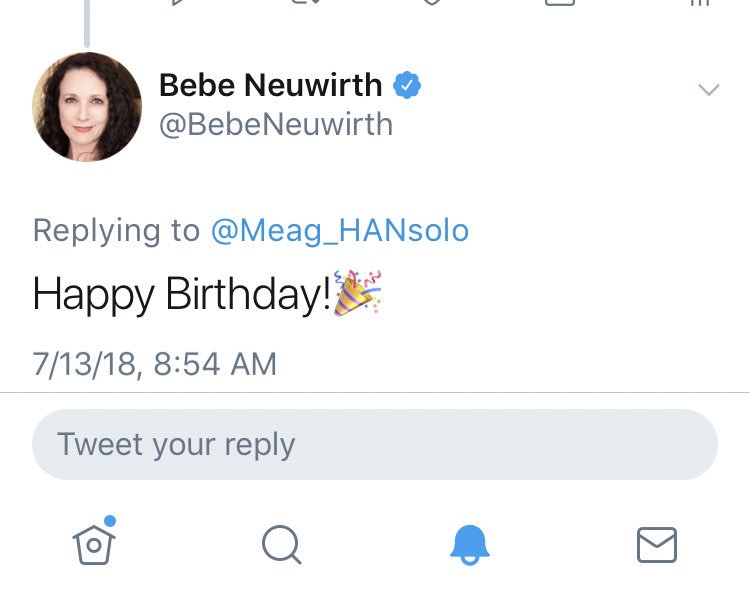 11. Bebe Neuwirth wished me a Happy Birthday 