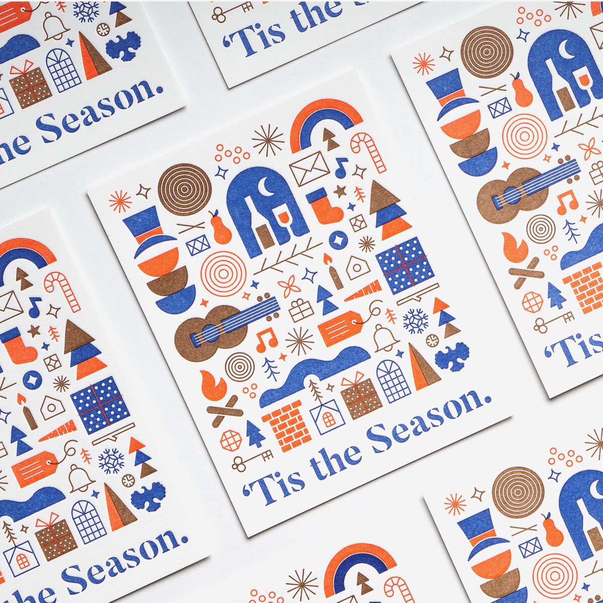 We made #letterpress cards for the holidays 🎄

#design #print #tistheseason