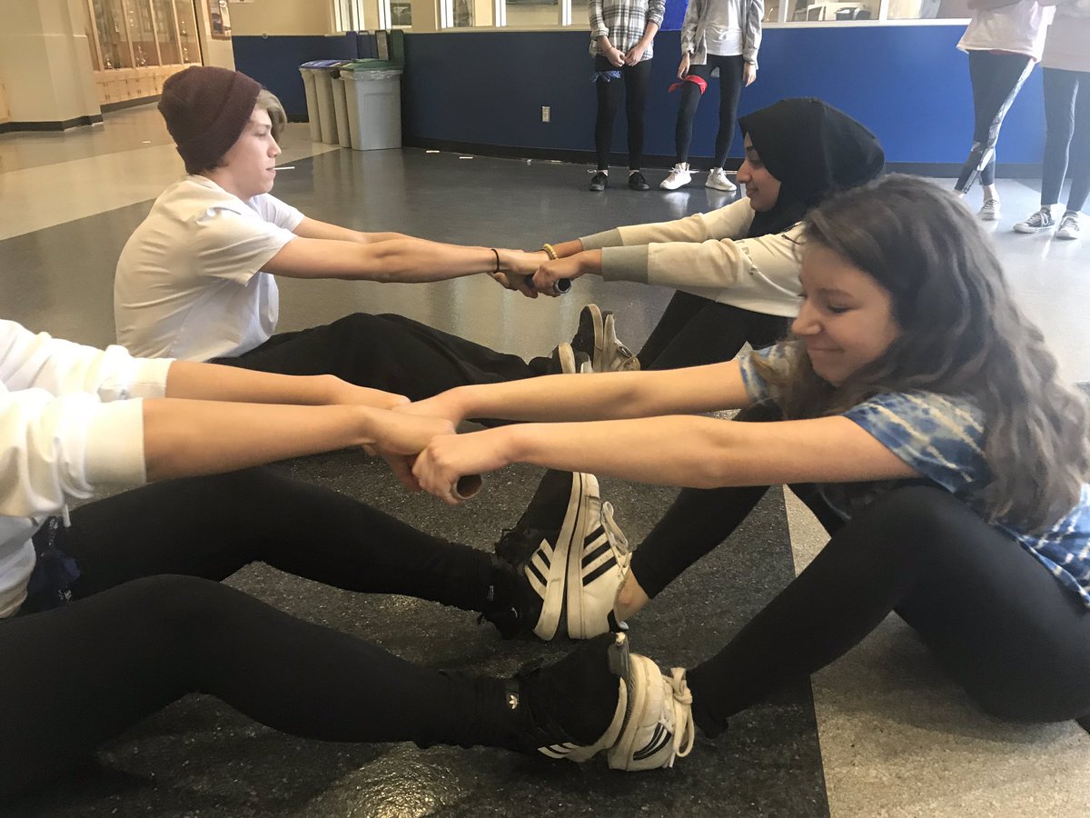 Teaching kids about Indigenous life. Ever heard of the Arctic Winter Games? <a href="/YaleLions/">Yale Secondary</a> #sealcrawl #INDIGENOUS #kneehop #stickpull #twofootkick