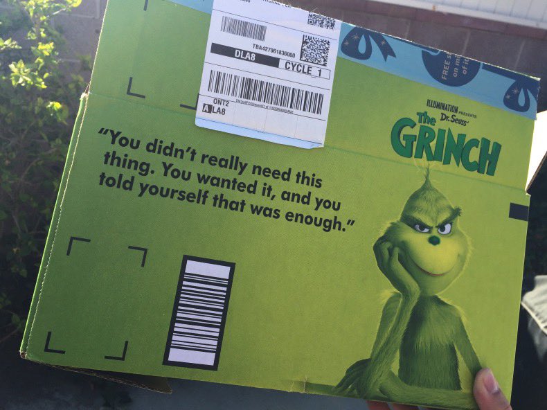 omgdudexx's tweet image. well shit 💀 the grinch advertisements pulled no punches.
