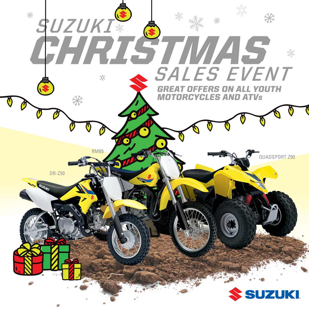 suzukicycles's tweet photo. There's still time to get a spectacular deal on one of our magical rides. Put a new Suzuki under your tree and make it a holiday season to remember.
#SuzukiMotorcycles #Santa #JustAddABow #WinterToRemember https://t.co/mpUQ6JYENk