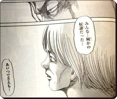 管理人アース 人気マンガの考察 A Twitter リヴァイ宿主考察をしていて 諫山先生はリヴァイの宿主 設定から何を描こうとするだろう から公式ガイドブックを踏まえ 宿主と対等な関係になる展開 と予想 リヴァイも最後はケニーのようにエルヴィンの景色を見る展開